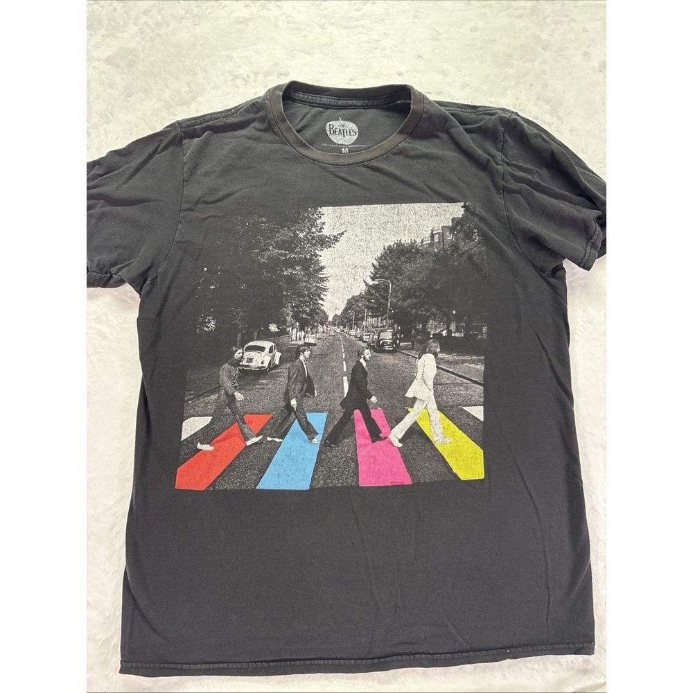 The Beatles Abbey Road Black Shirt Size Medium Apple Records Tag